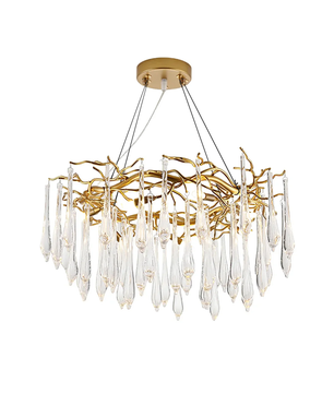 Teardrop Round Crystal Chandelier