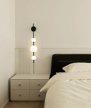 Vertical Globe Plug In Wall Lamp