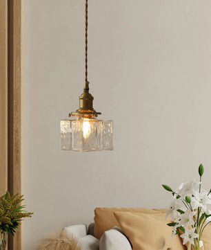 Jewel Glass Brass Pendant Light