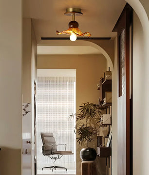 Kapok Wood Ceiling Light