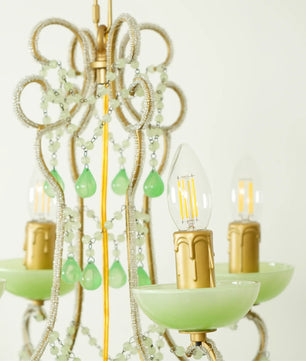 Murano Green Drops Chandelier