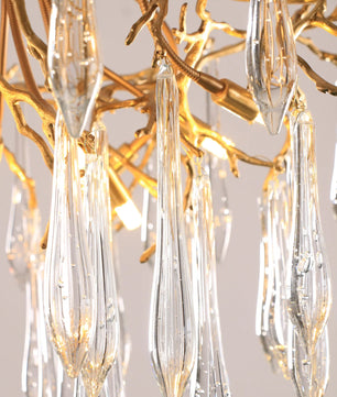 Teardrop Round Crystal Ceiling Lamp