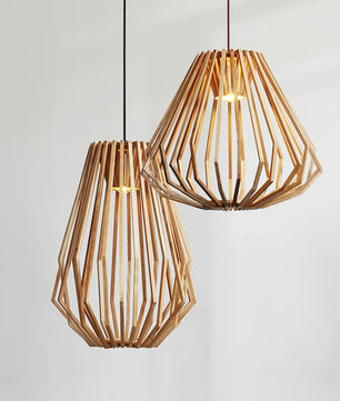 Wood Cage Pendant Lamp