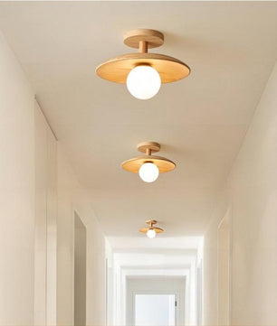 Rustic Wooden Ceiling Lamp S36