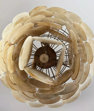 Vintage Yellow Round Murano Chandelier