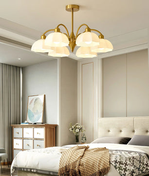 Frosted Glass Bell Chandelier