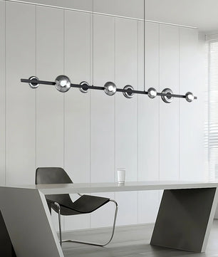 Brass Bar Glass Chandelier