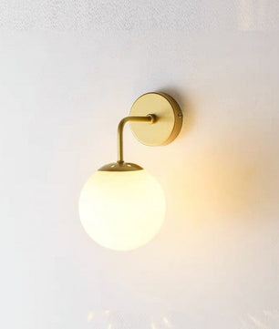 Modern Ficcas Metal Glass Polishing Wall Light for Bedroom Hallway