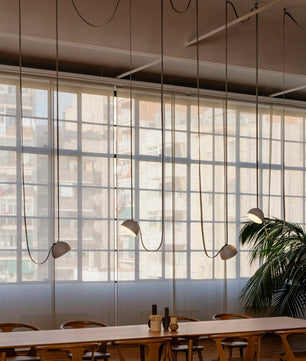 Light Rail Semispheres Leather Pendant Lamp