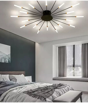 Sputnik Led Fireworks Flush Mount Ceiling Light S40