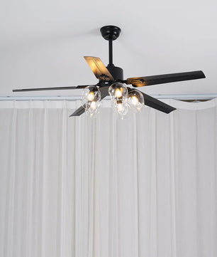 Glass Ball Ceiling Fan Light