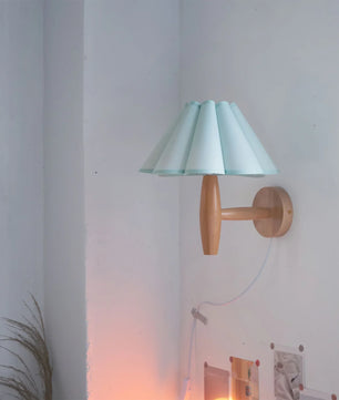 Vintage Fluted Plug In Wall Lamp
