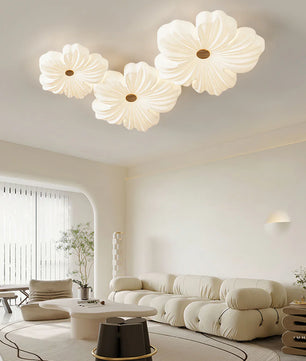 Cream Flower Ceiling Lamp