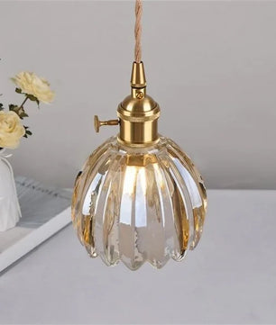 Japanese Retro Glass Flower Pendant Light S17