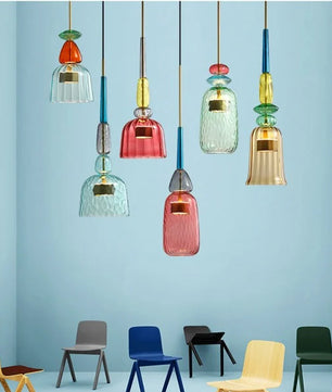 Nordic Macaron Lollipop Glass Pendant Lamp S118