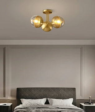 Brass Globulars Ceiling Lamp