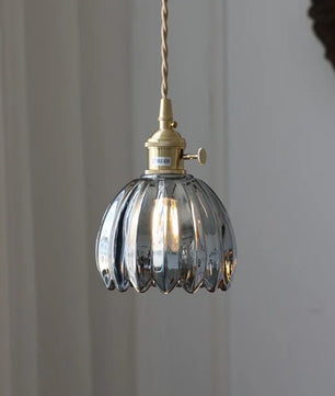 Japanese Retro Glass Flower Pendant Light S17