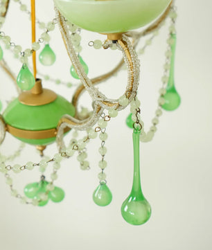 Murano Green Drops Chandelier