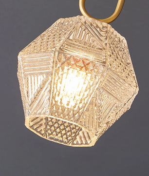 Diamond Cut Art Deco Ceiling Light