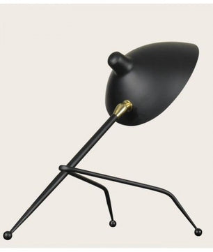 Serge Mouille Black Tripod Desk Lamp