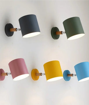 Nordic Macaron Cylinder Rotatable Wall Lamp S38