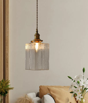 Jewel Glass Brass Pendant Light
