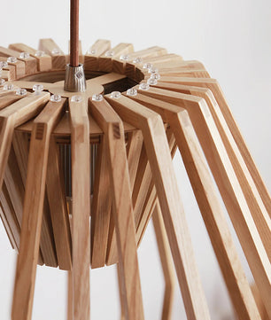 Wood Cage Pendant Lamp