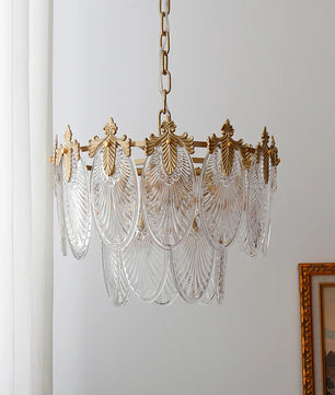 Brass Leaves Chandelier