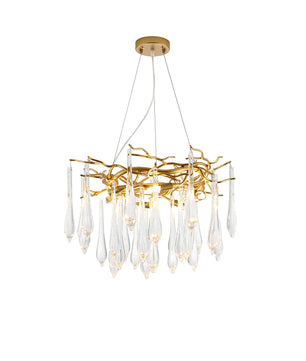 Teardrop Round Crystal Chandelier