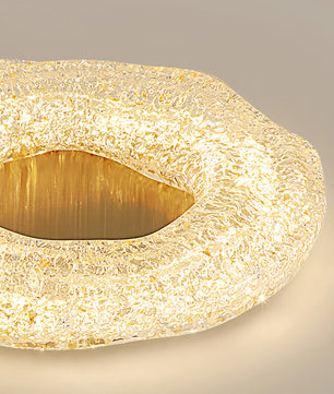 Glacial Pattern Resin Ceiling Light