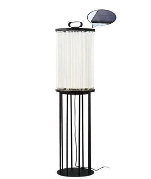 Line Glass Lantern Solar Floor Lamp