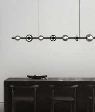 Brass Bar Glass Chandelier