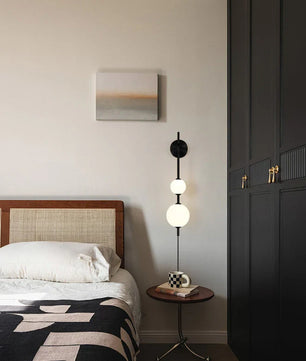 Vertical Globe Plug In Wall Lamp