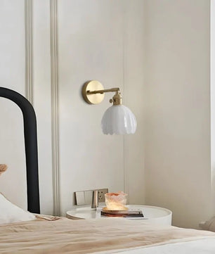 Retro Glass Flower Bud Tulip Wall Lamp S120