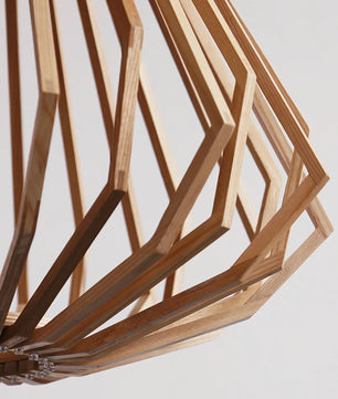 Wood Cage Pendant Lamp