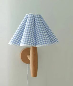 Vintage Fluted Plug In Wall Lamp