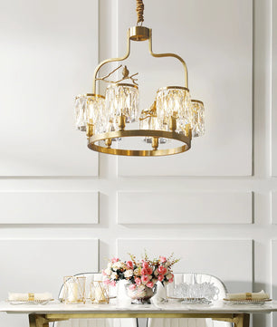 Crystal Bird Chandelier