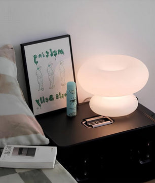 Mushroom Donut Bauhaus Glass Table Lamp S34