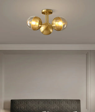 Brass Globulars Ceiling Lamp