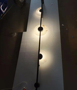 Black Slender Alabaster Wall Lamp