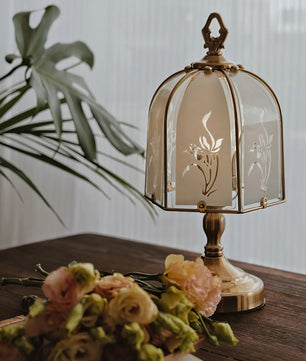 Orchid Glass Table Lamp