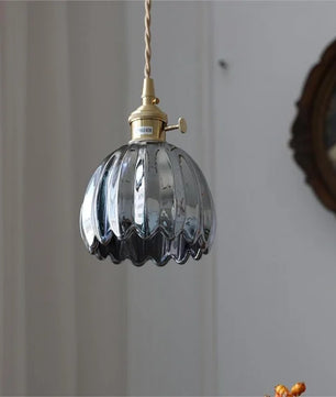 Japanese Retro Glass Flower Pendant Light S17