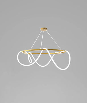 Serpentine Glow Gold Chandelier