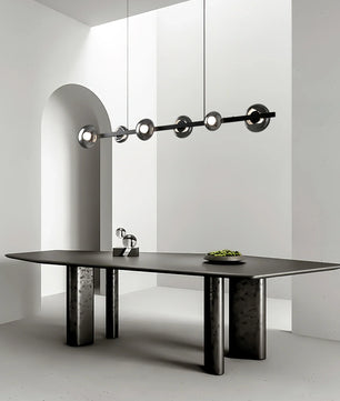 Brass Bar Glass Chandelier