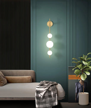 Vertical Globe Wall Lamp