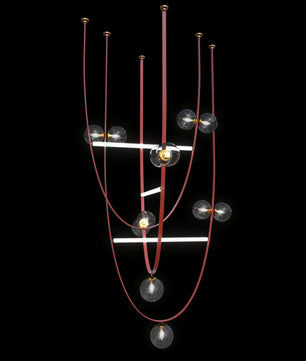 Belt Leather Ball Chandelier