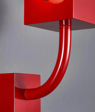 Red Cube Wall Lamp