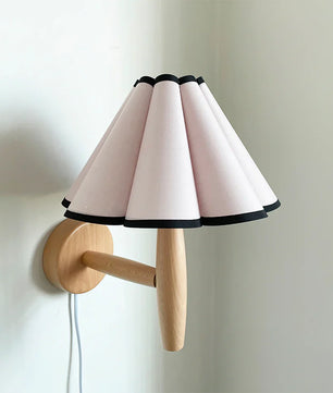 Vintage Fluted Plug In Wall Lamp