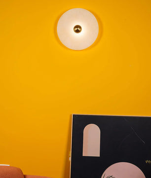 Round Alabaster Wall Lamp