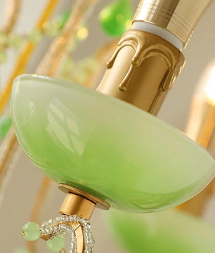 Murano Green Drops Chandelier